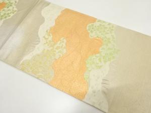 アンティーク　道長取りに花唐草模様織り出し袋帯（材料）